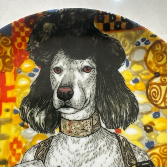 WEST ELM RACHEL KOZLOWSKI DAPPER ANIMAL DOG PLATE OPEN BOX - Picture 8 of 8